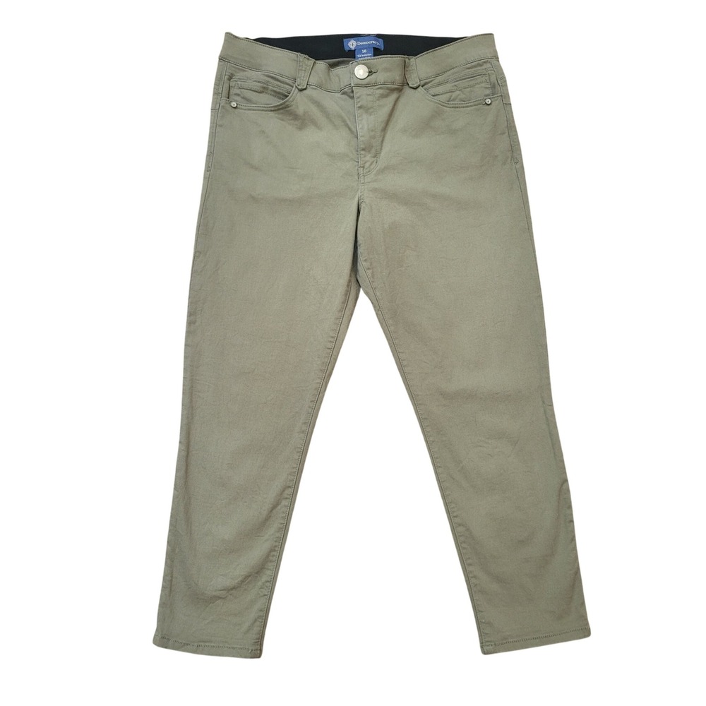 Democracy Ab solution Olive Green Straight Leg Pants Womens 16